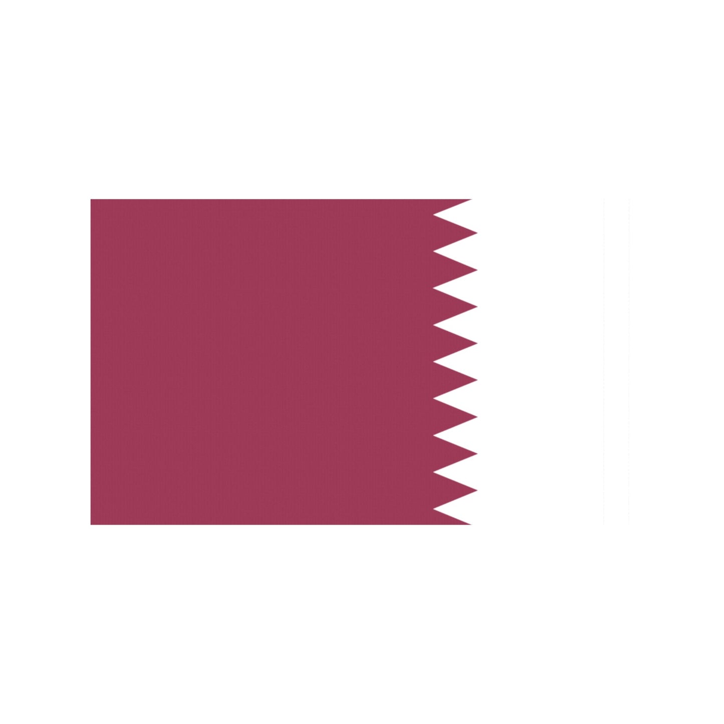 Qatar flag design by Luv My Flag, maroon and white.