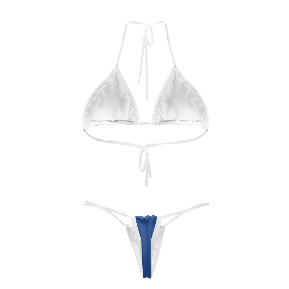 Netherlands Flag Inspired Transparent String Thong Bikini