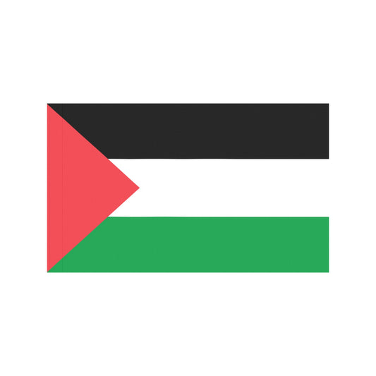 Palestinian flag design by Luv My Flag, vibrant colors.