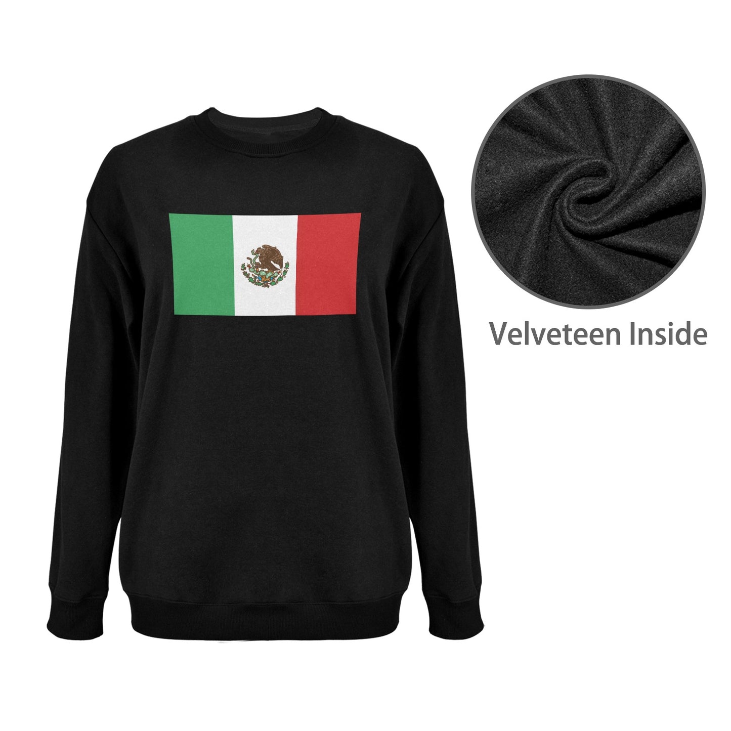 Mexico Flag Unisex Fleece Sweatshirt (Made in the USA)