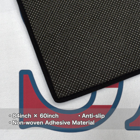 USA/American Flag Inspired "USA" 84x60 Inch Area Rug with Black Binding (Made in the USA)