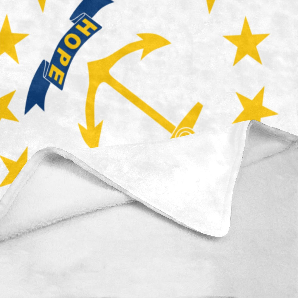 Cozy blanket featuring Luv My Flag's nautical design.