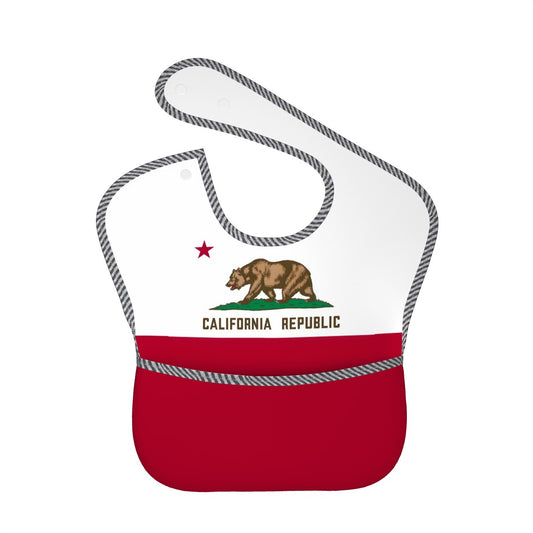 California Flag Inspired Baby Bib