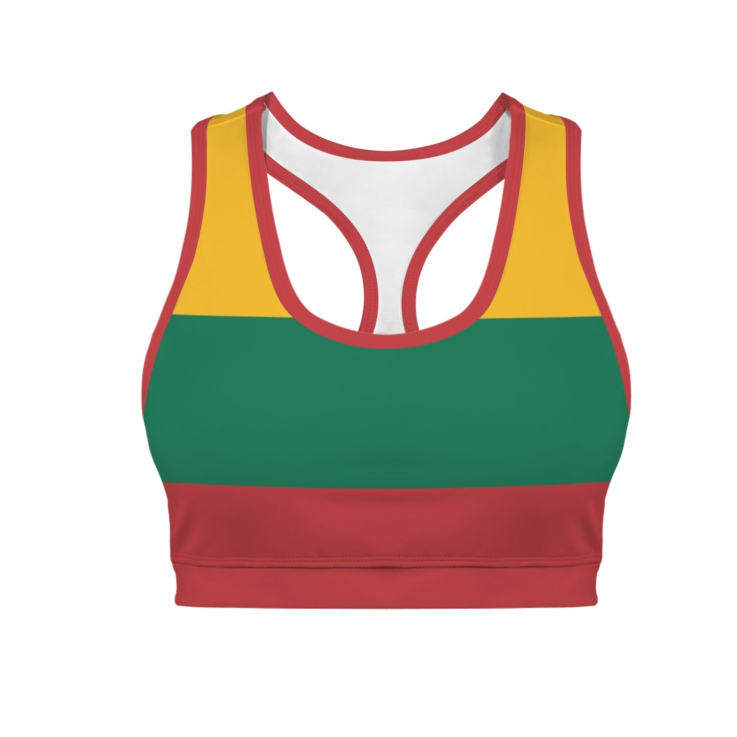 Lithuania Flag Racerback Sports Bra