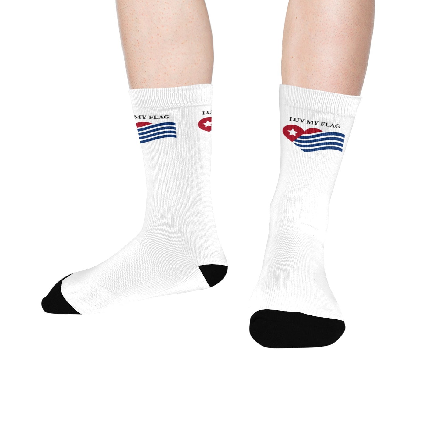 Luv My Flag Logo Crew Socks | Ships from USA