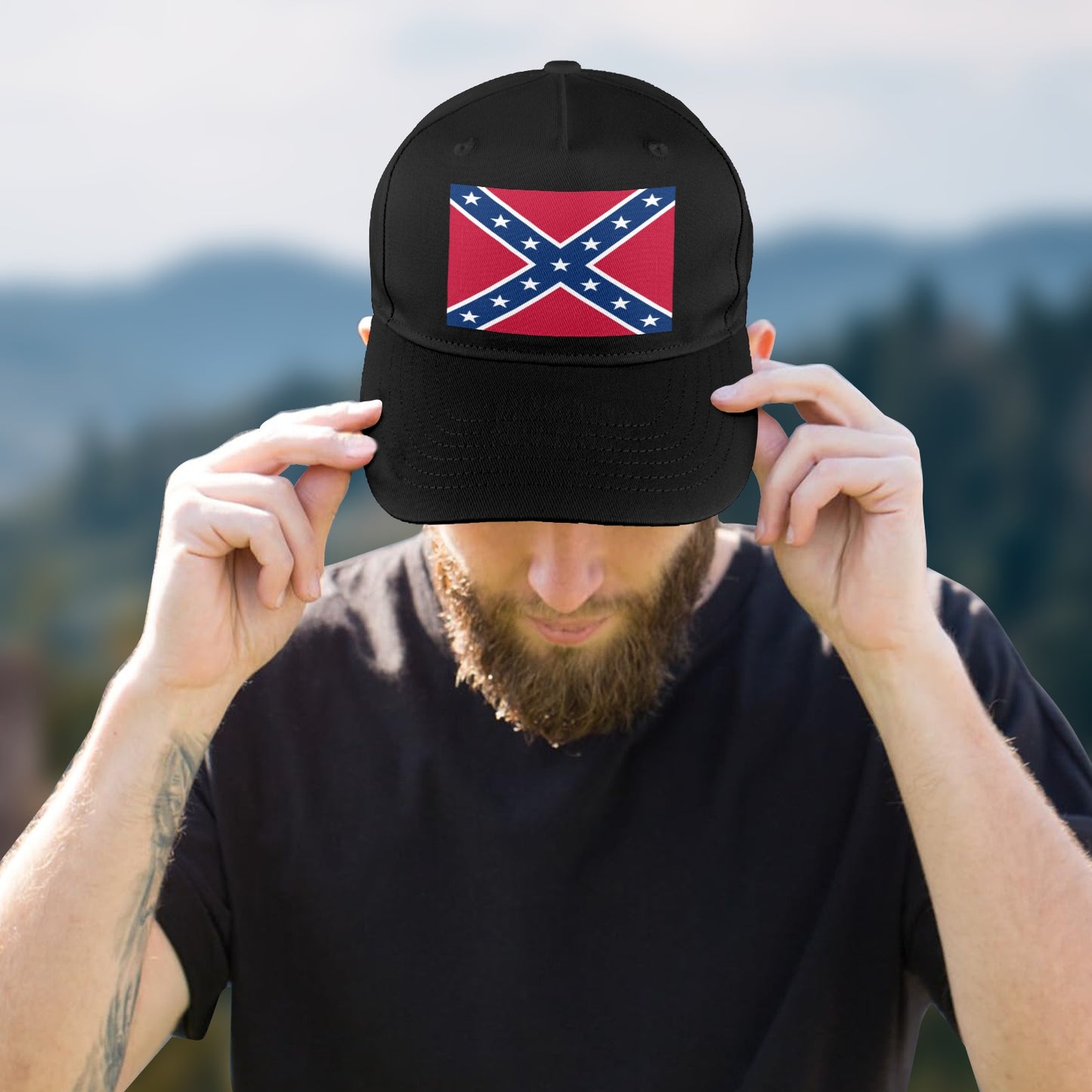 Confederate States Battle Flag Baseball Cap (Made in USA)