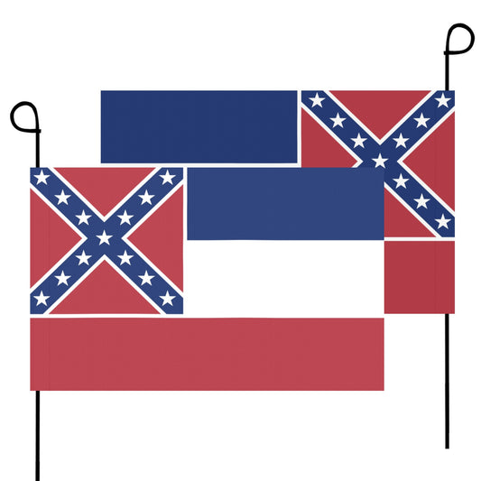 Two Luv My Flag Confederate flags, side by side.