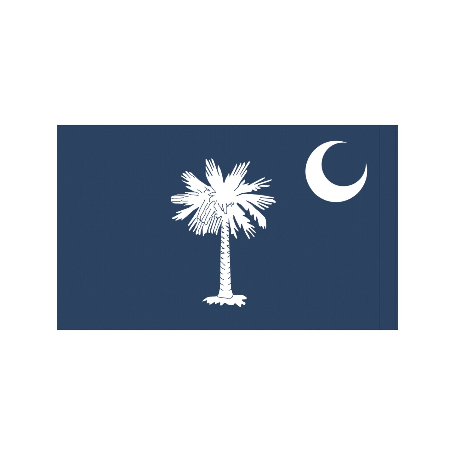 South Carolina flag with crescent, palm. Luv My Flag.