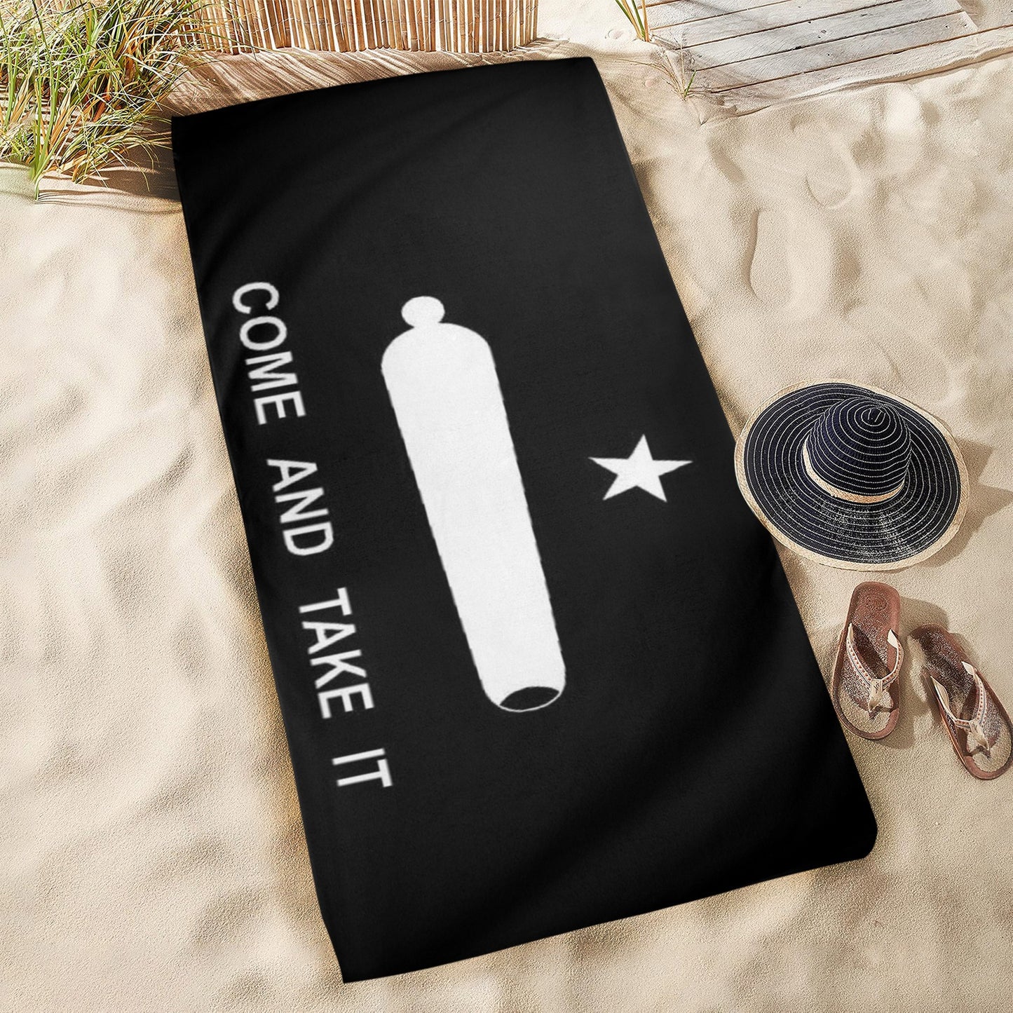 Come and Take It Flag Beach Towel 31"x71" (Made in USA)