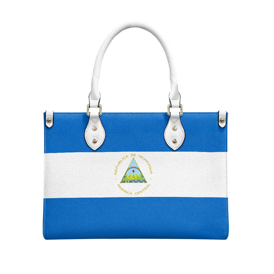 Nicaragua Flag Bag With Elegancia – PU Leather Purse for Daily Bravura - Luv My Flag