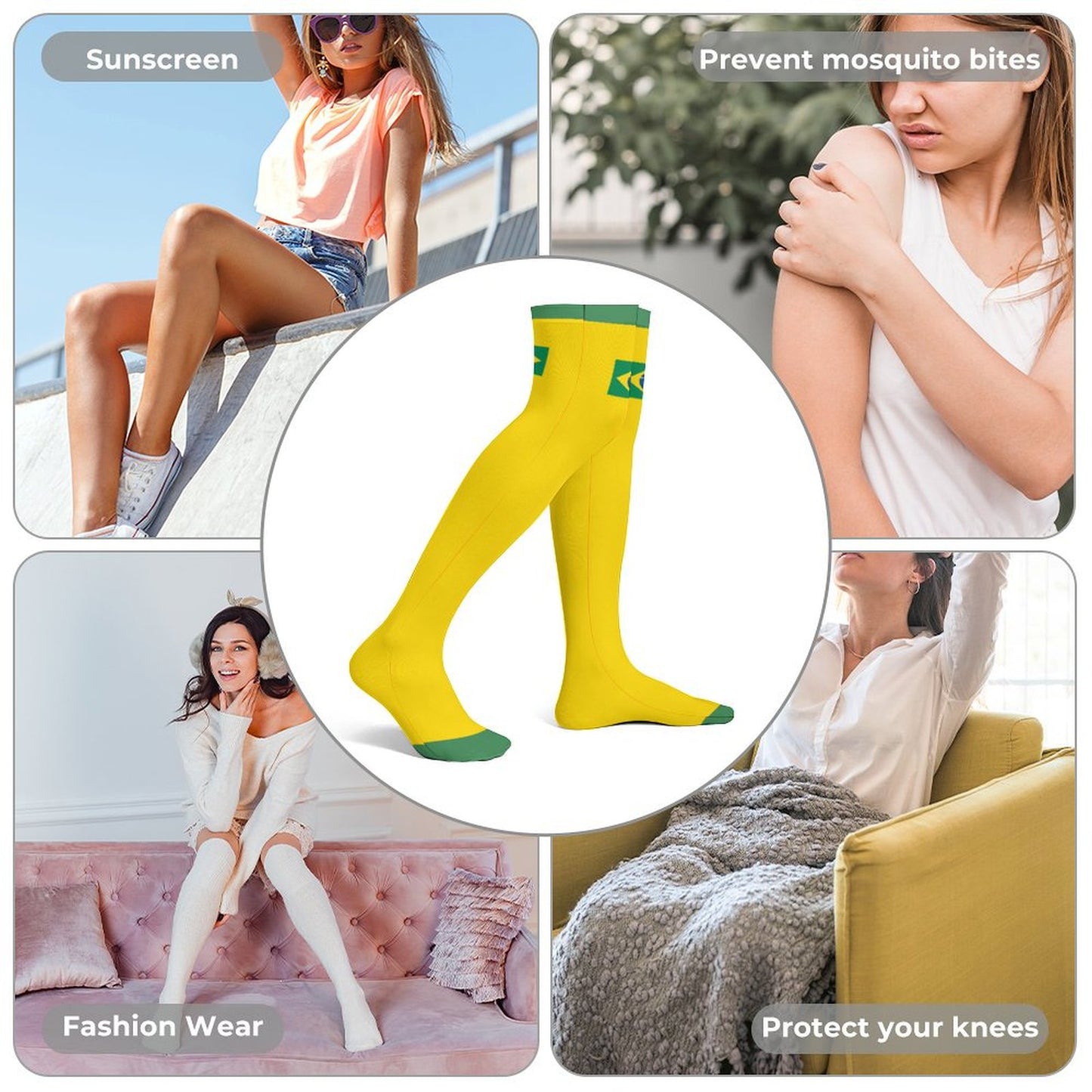 Brazil Flag Trendy Stockings(Long)