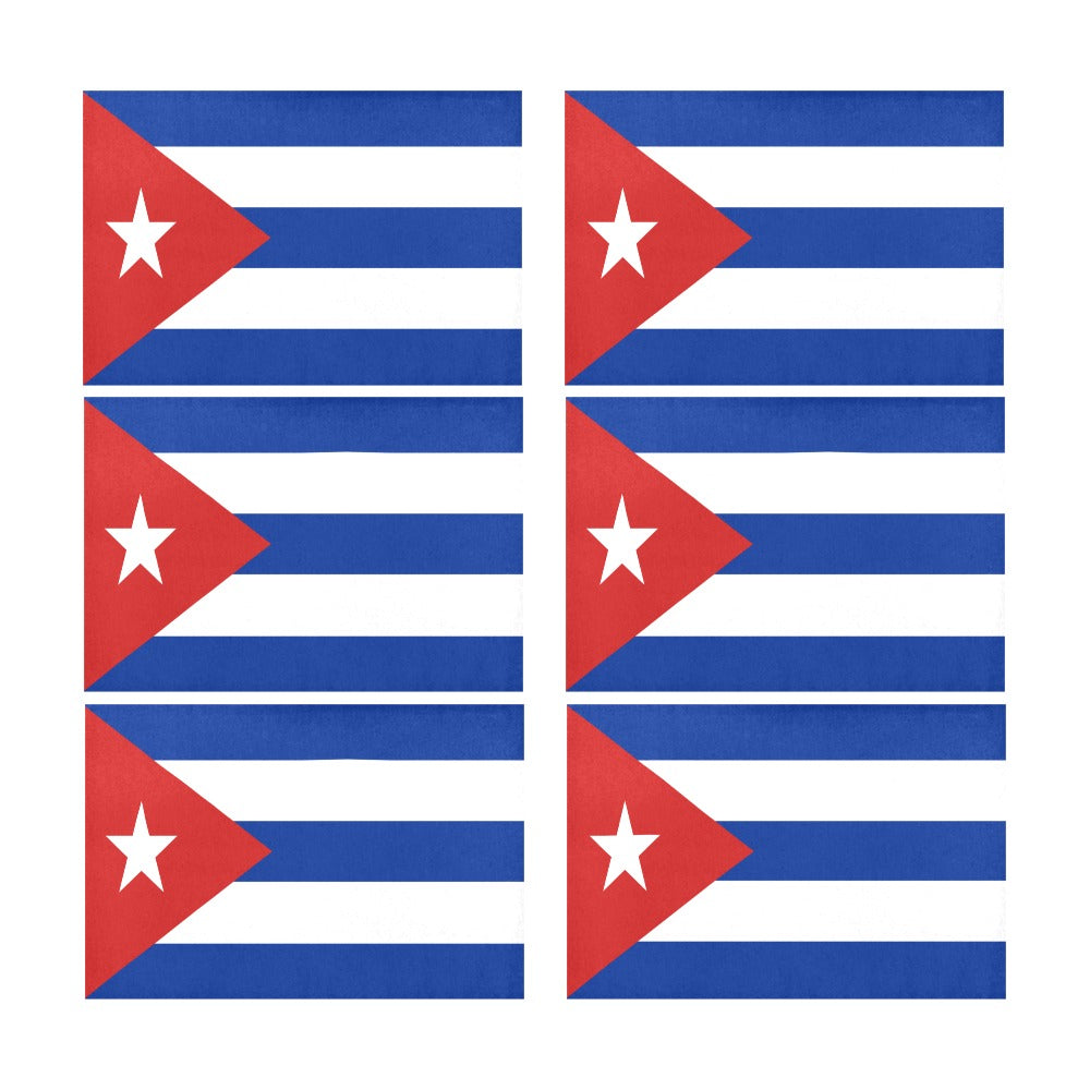 Cuba Flag Placemats 12" x 18" (Set of 6)
