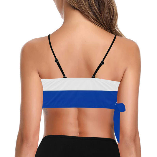 Russia Flag Inspired Knot Side Bikini Top
