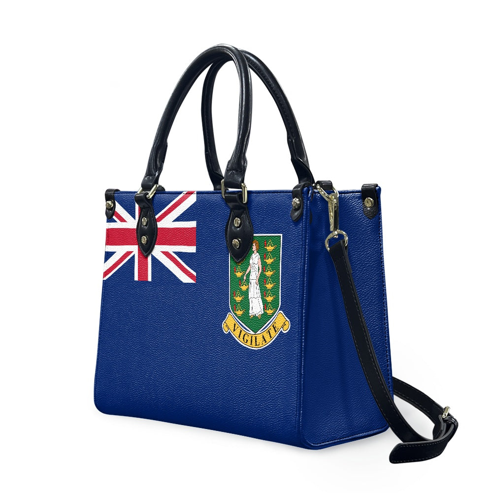 Blue handbag featuring British Virgin Islands flag, Luv My Flag.