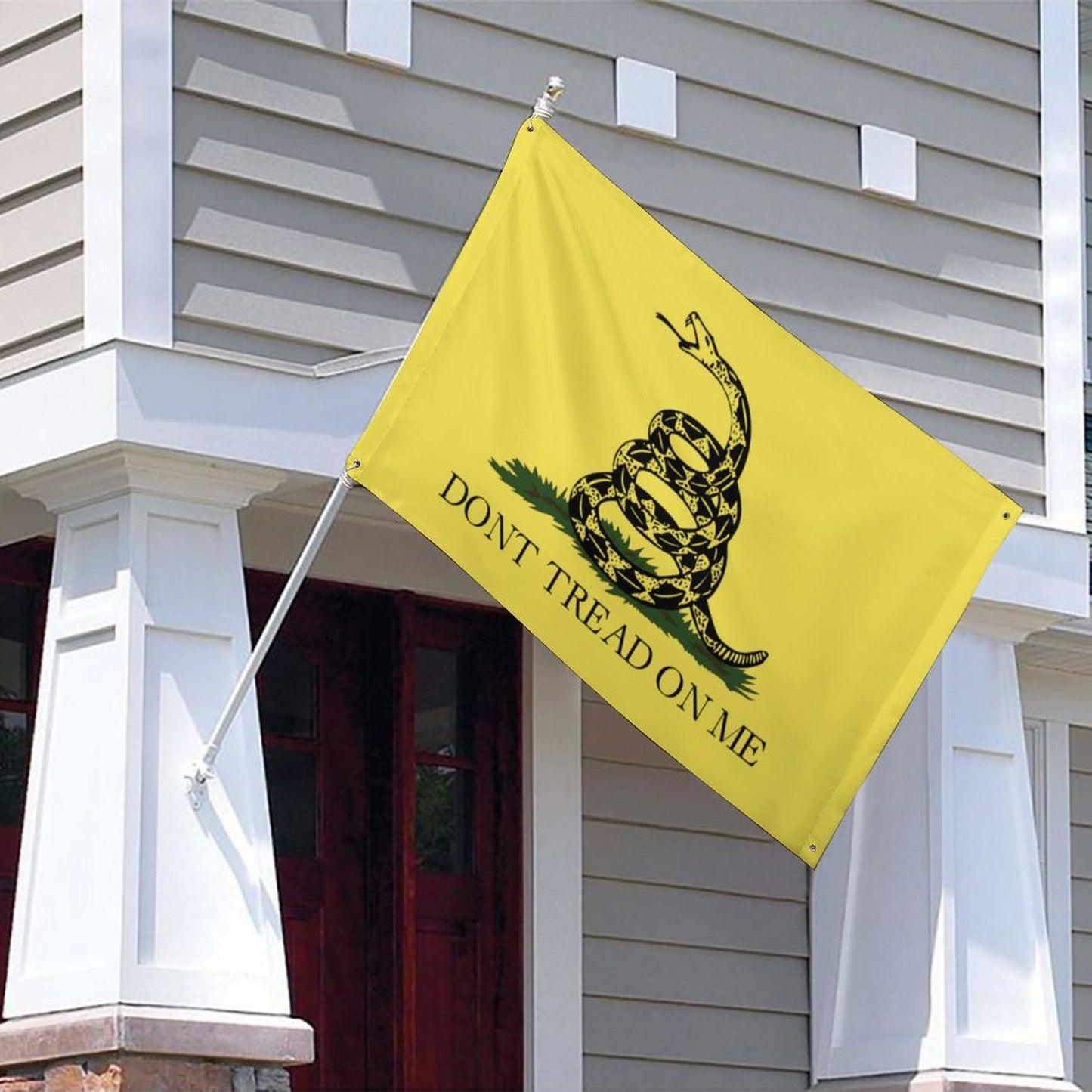 Gadsden Flag Inspired Wall Mount Flag with Four Grommets (35x59 in)