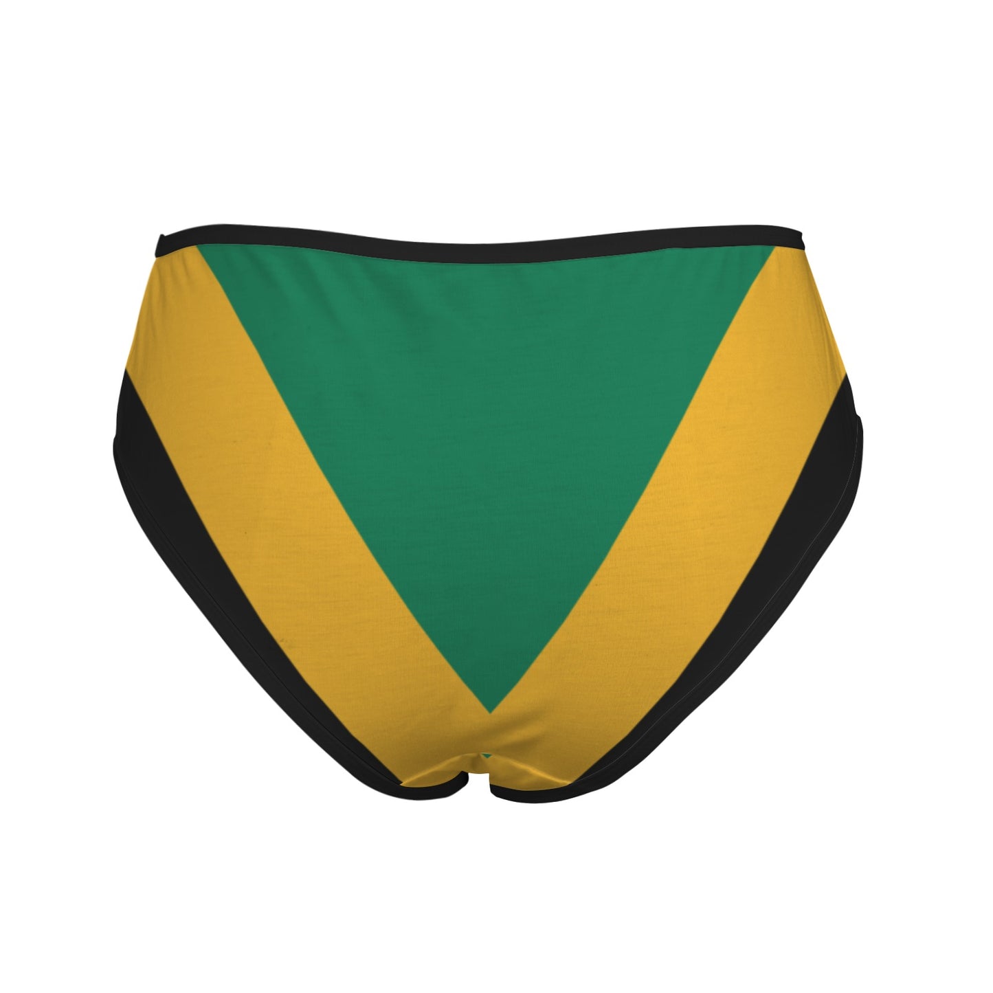 Jamaica Flag Inspired Women's High Waisted Brief