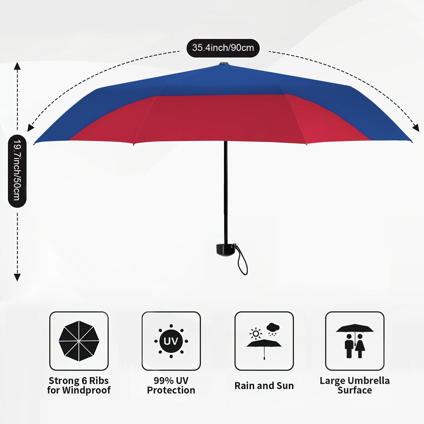 Colombia Flag Inspired Mini Compact Umbrella