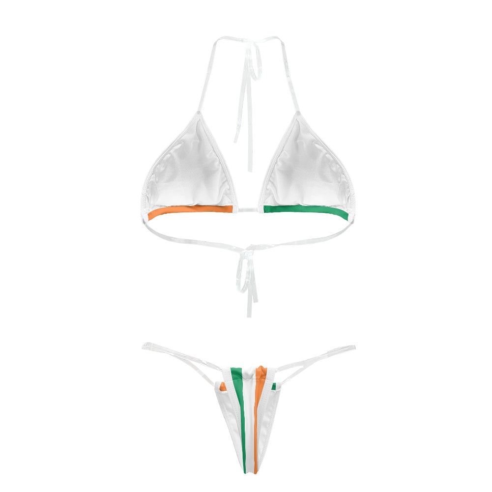 Ireland Flag Inspired Transparent String Bikini