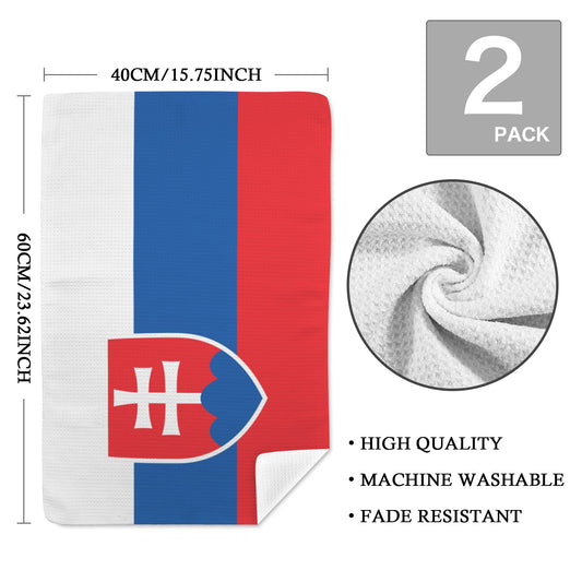 Slovakia Flag Inspired Kitchen Towel 40X60cm (Pack of 2) | Printed In the USA