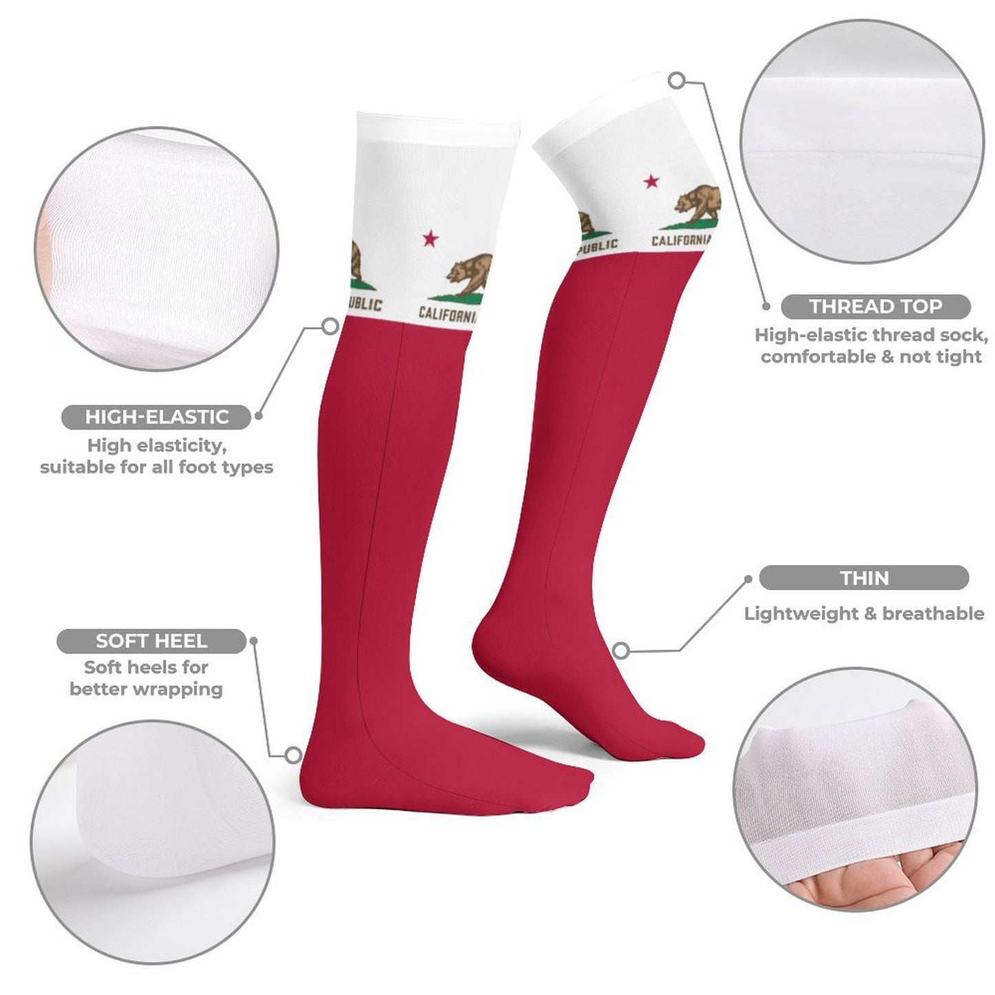 California Flag Trendy Stockings(Long)