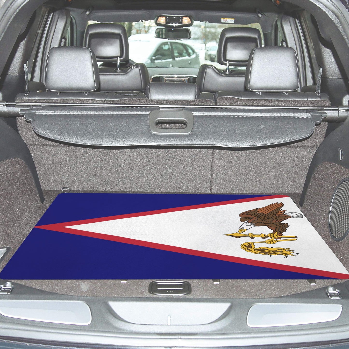 American Samoa Flag Inspired Car Trunk Mat 100 × 75 cm / 39.4 × 30 in Printed in the USA