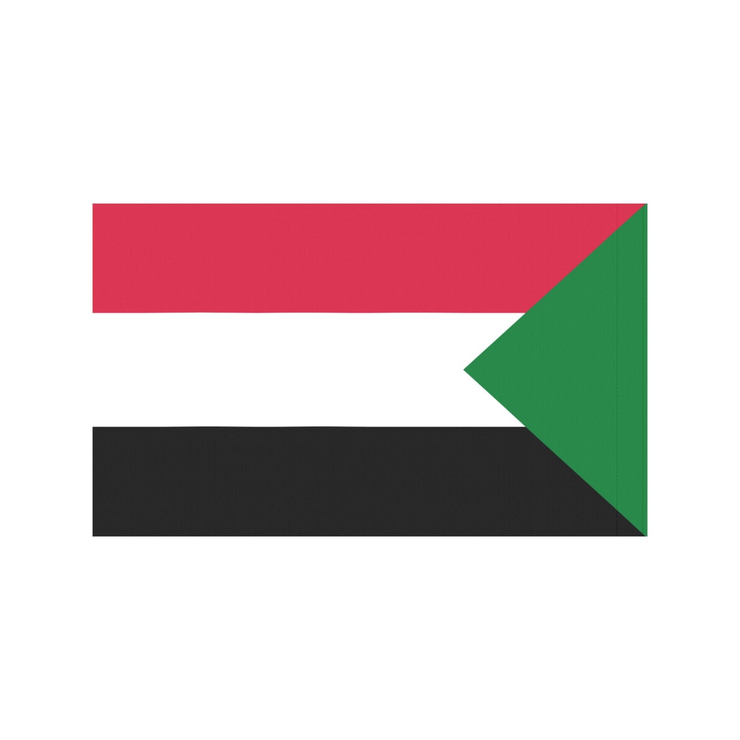 Sudan flag with stripes and triangle. Luv My Flag.