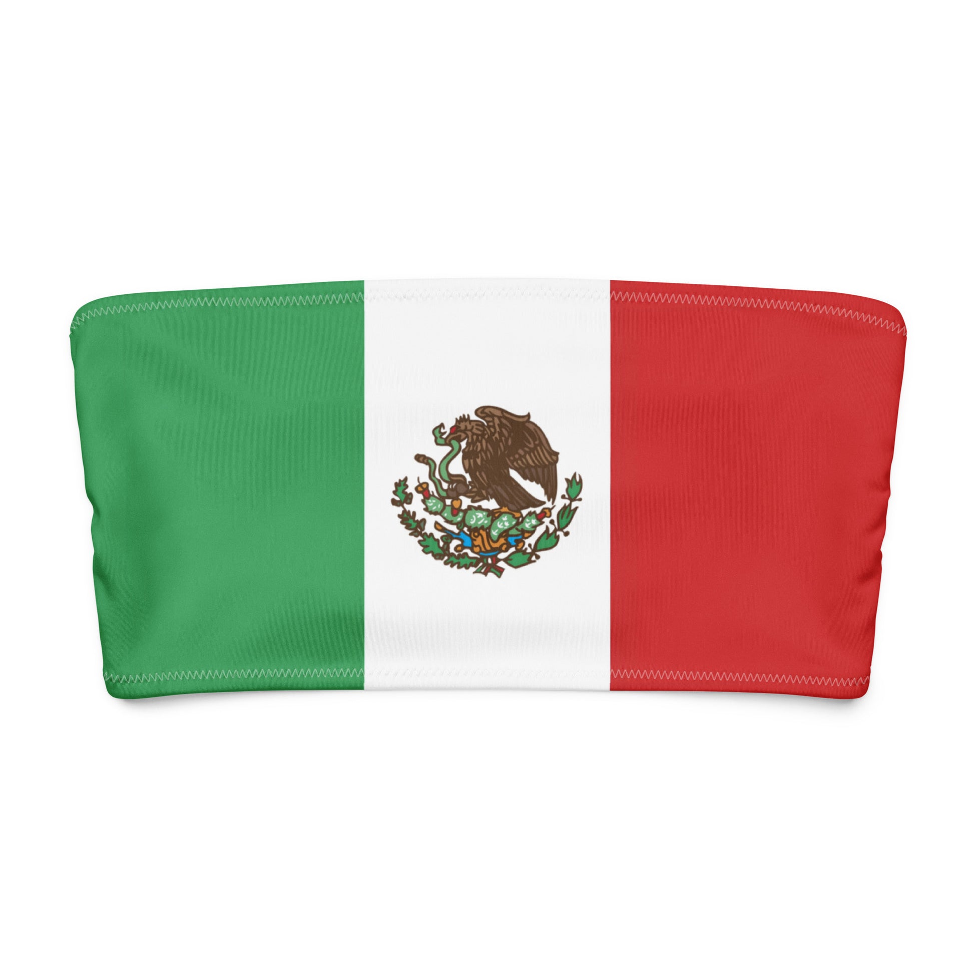 🌶️ Viva México Bandeau Bikini Top – Bold, Eco-Chic & Sun-Ready! 🇲🇽 - Luv My Flag