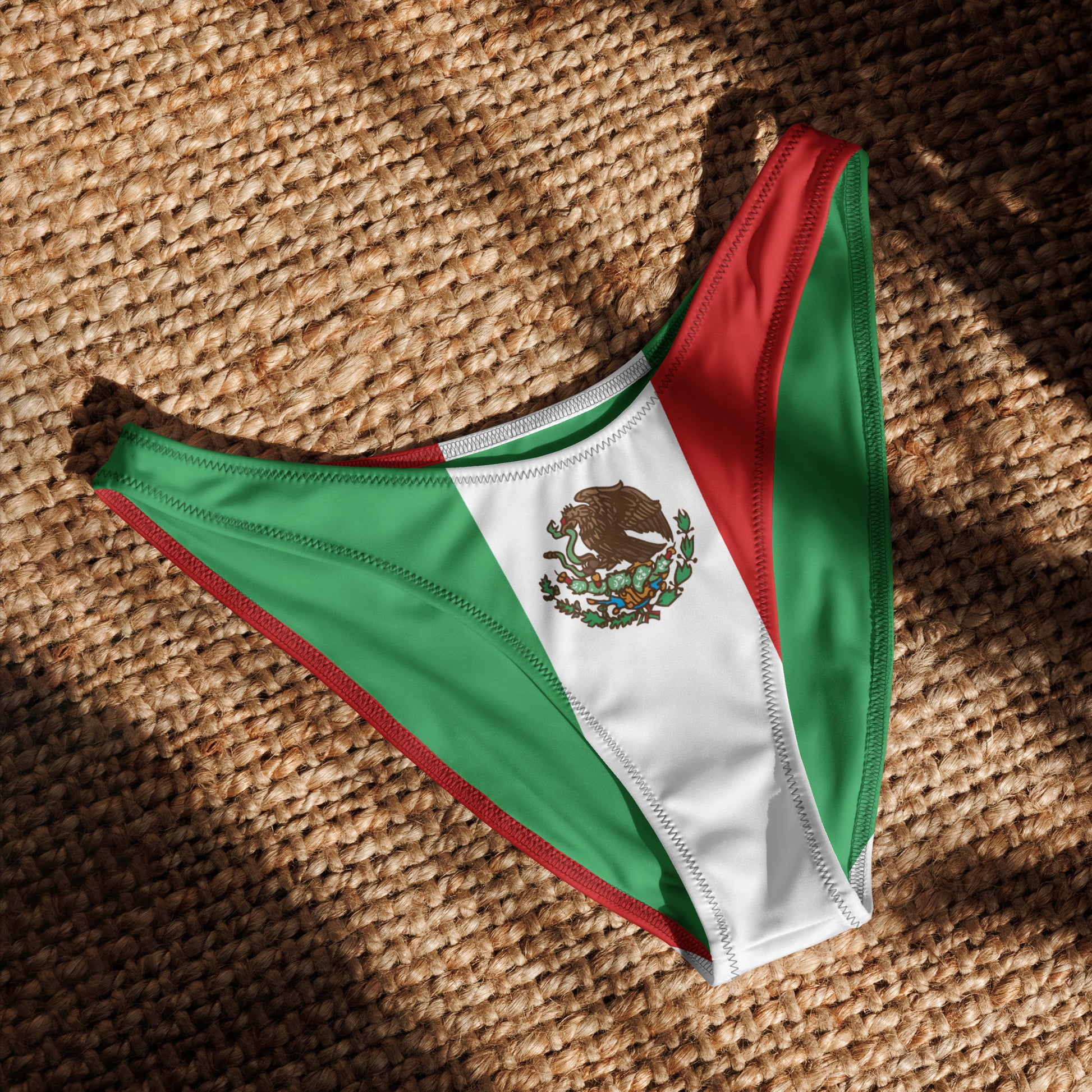 🇲🇽 Viva México! Eco-Friendly V-Cut Bikini Bottom with Flag Design - Luv My Flag