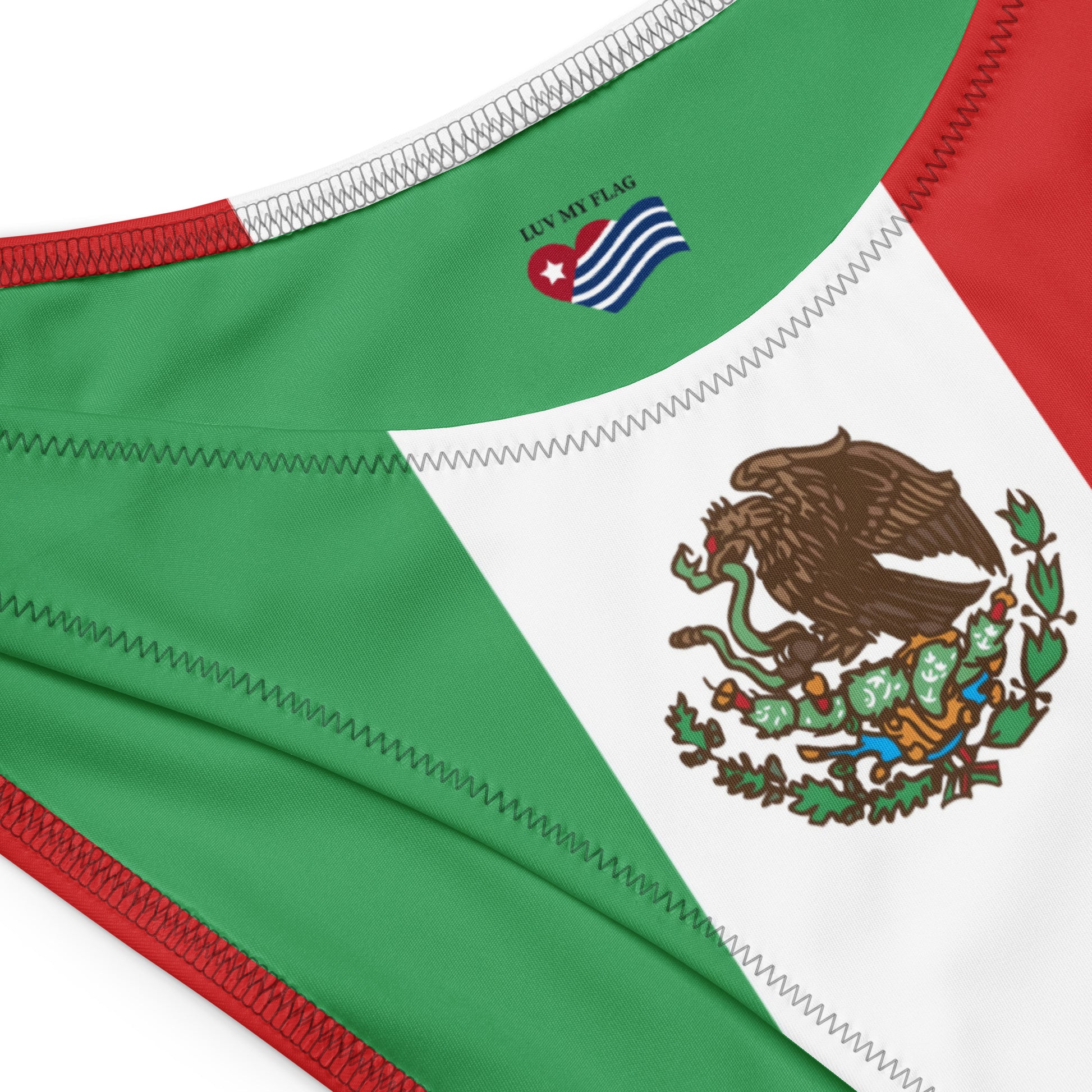 🇲🇽 Viva México! Eco-Friendly V-Cut Bikini Bottom with Flag Design - Luv My Flag