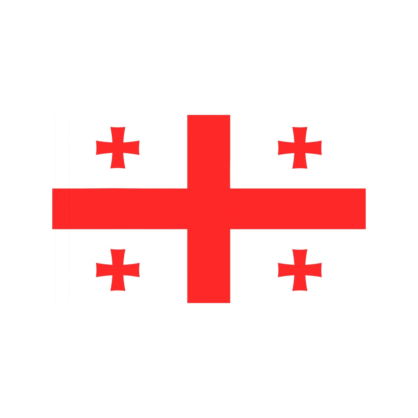 Georgia flag with red crosses, by Luv My Flag.