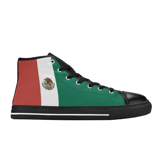 Mexico Flag Inspired Men's Aquila High Top Canvas Shoes