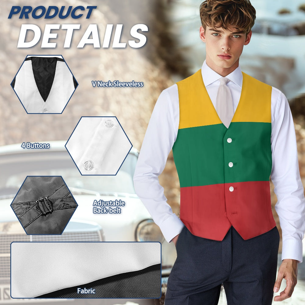 Lithuania Flag Suit vest jacket