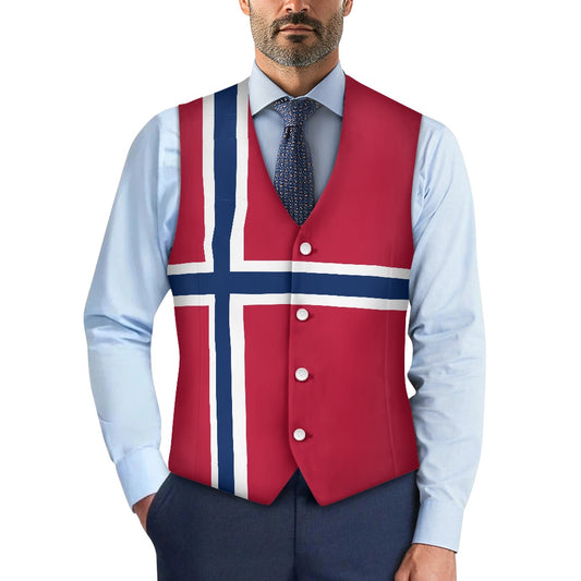 Norway Flag Suit vest jacket