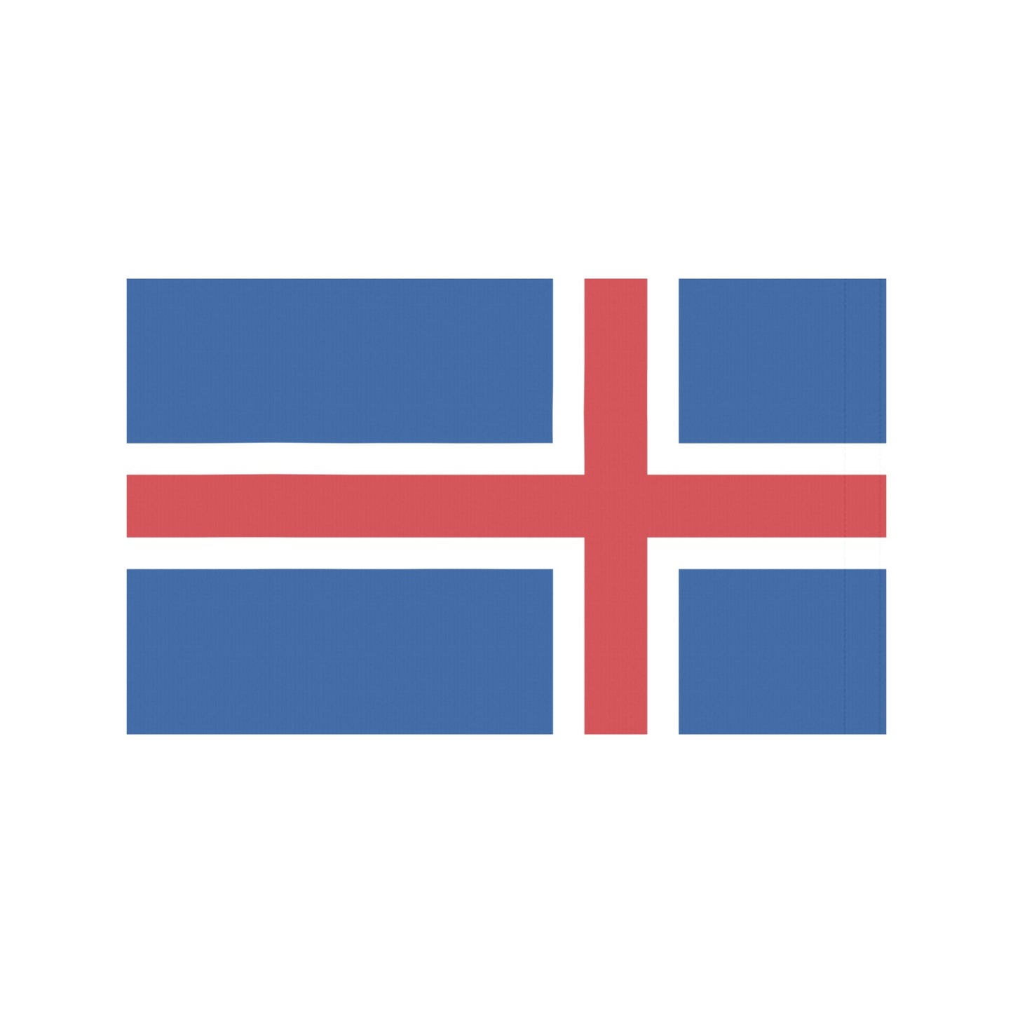 Luv My Flag Icelandic flag with red cross on blue.