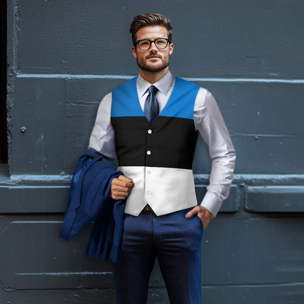 Estonia Flag Suit vest jacket