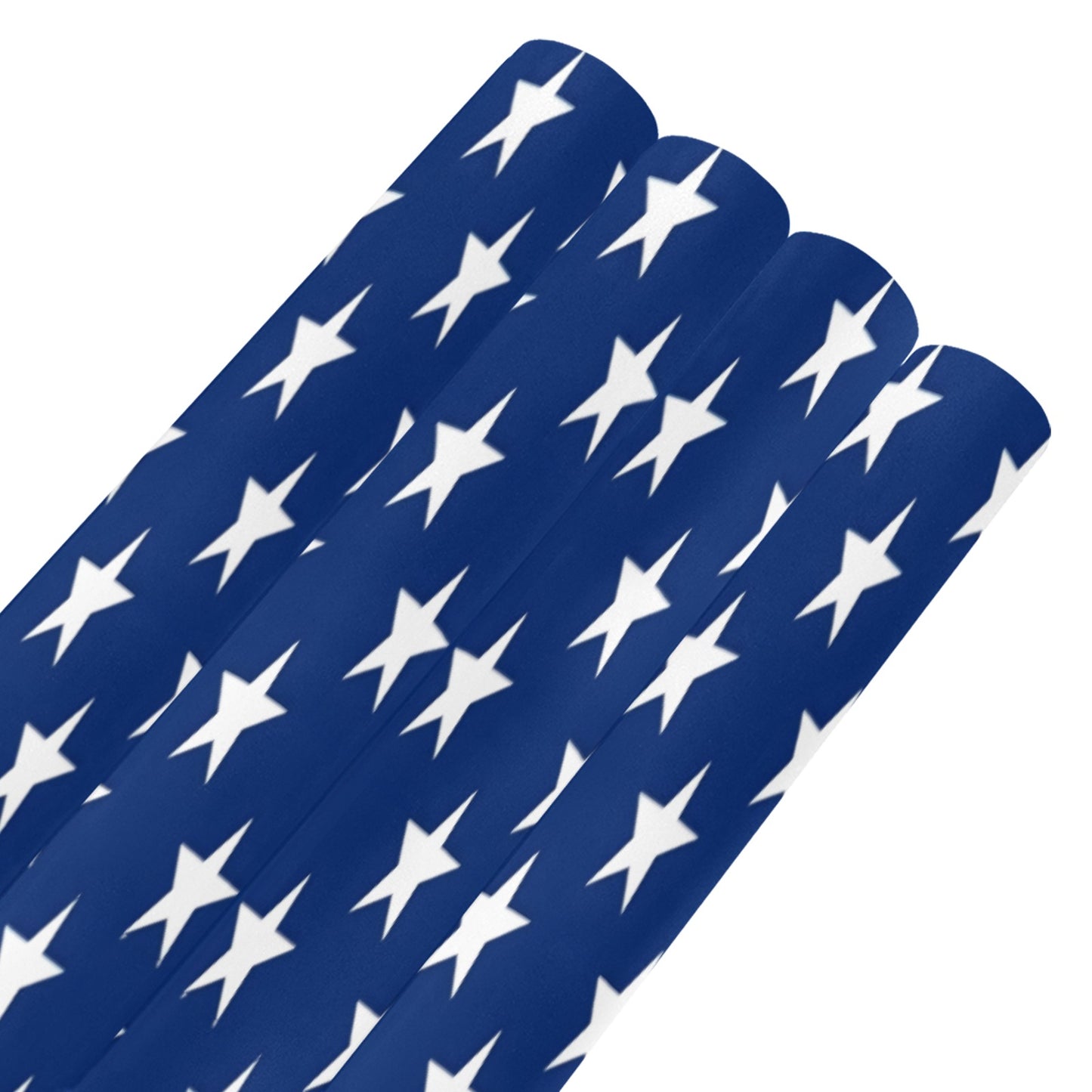 USA/American Flag Stars Custom Gift Wrapping Paper 58"x 22.5" (4 Rolls)