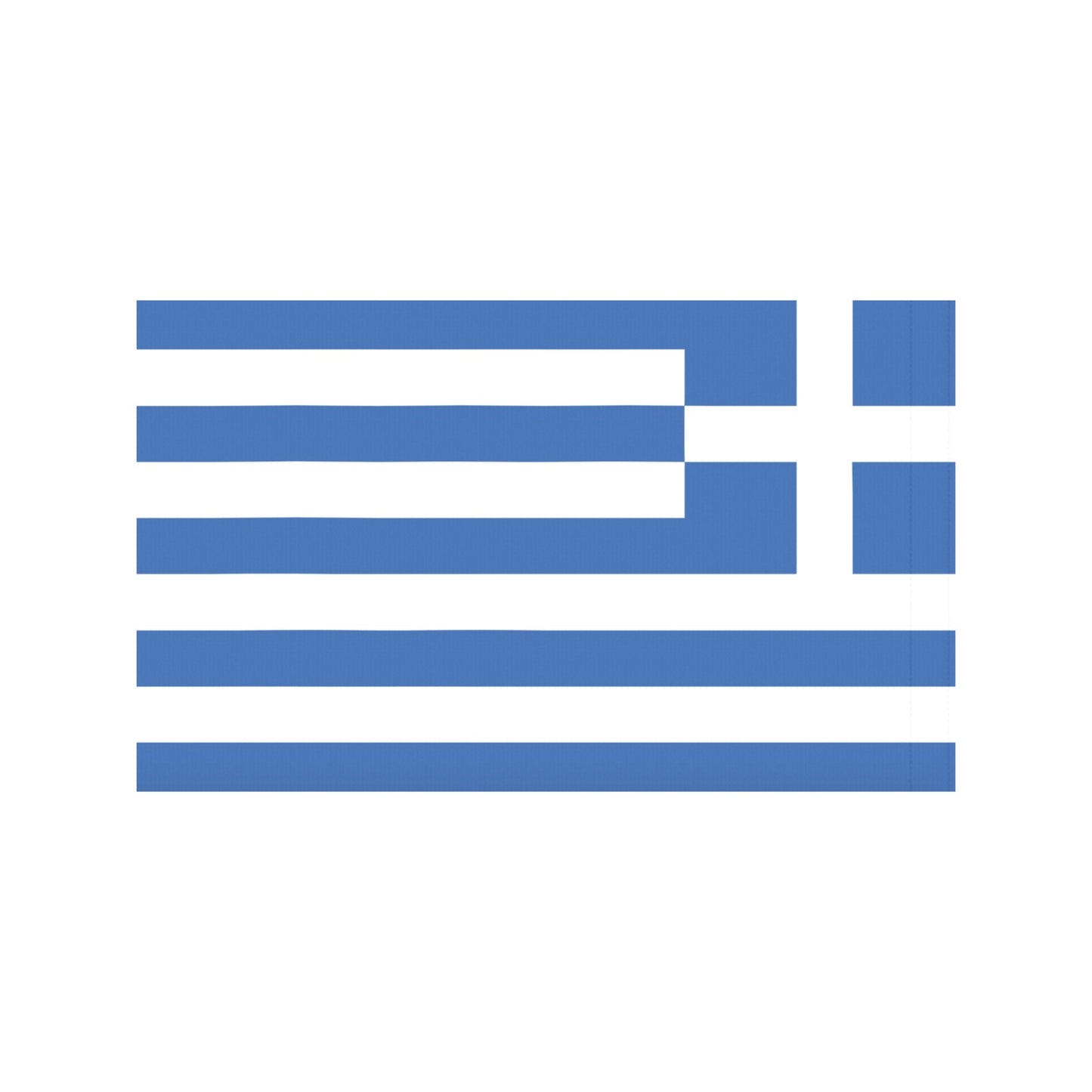 Blue and white geometric design, Luv My Flag brand.