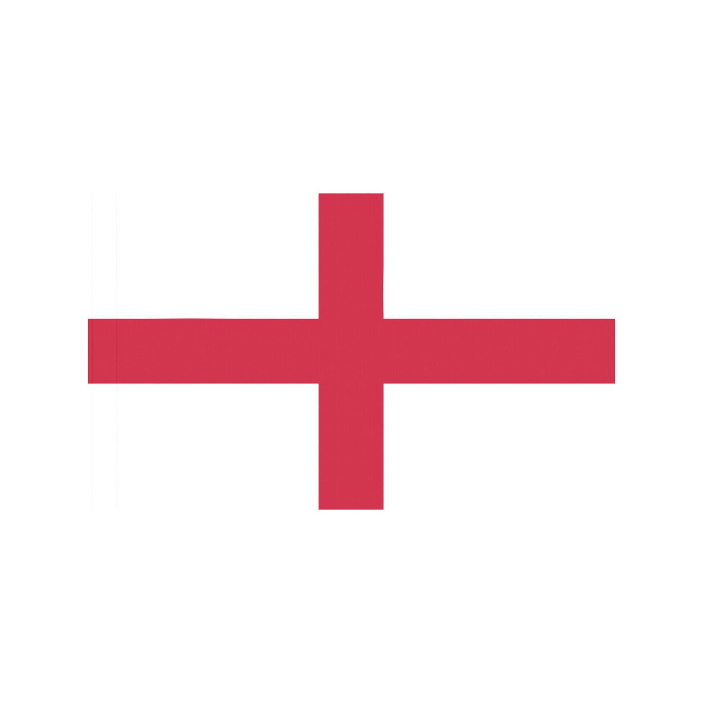 Red cross on white background, England flag, Luv My Flag.