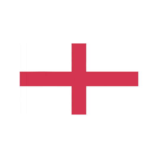 Red cross on white background, England flag, Luv My Flag.