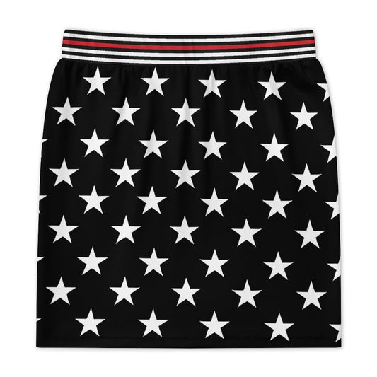 Thin Red Line Flag Inspired Women's Mini Skirt