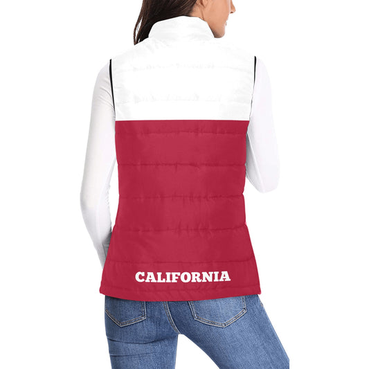 California Flag Inspired Women's Padded Vest