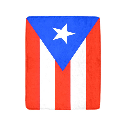 Luv My Flag Puerto Rican flag blanket with vibrant colors.