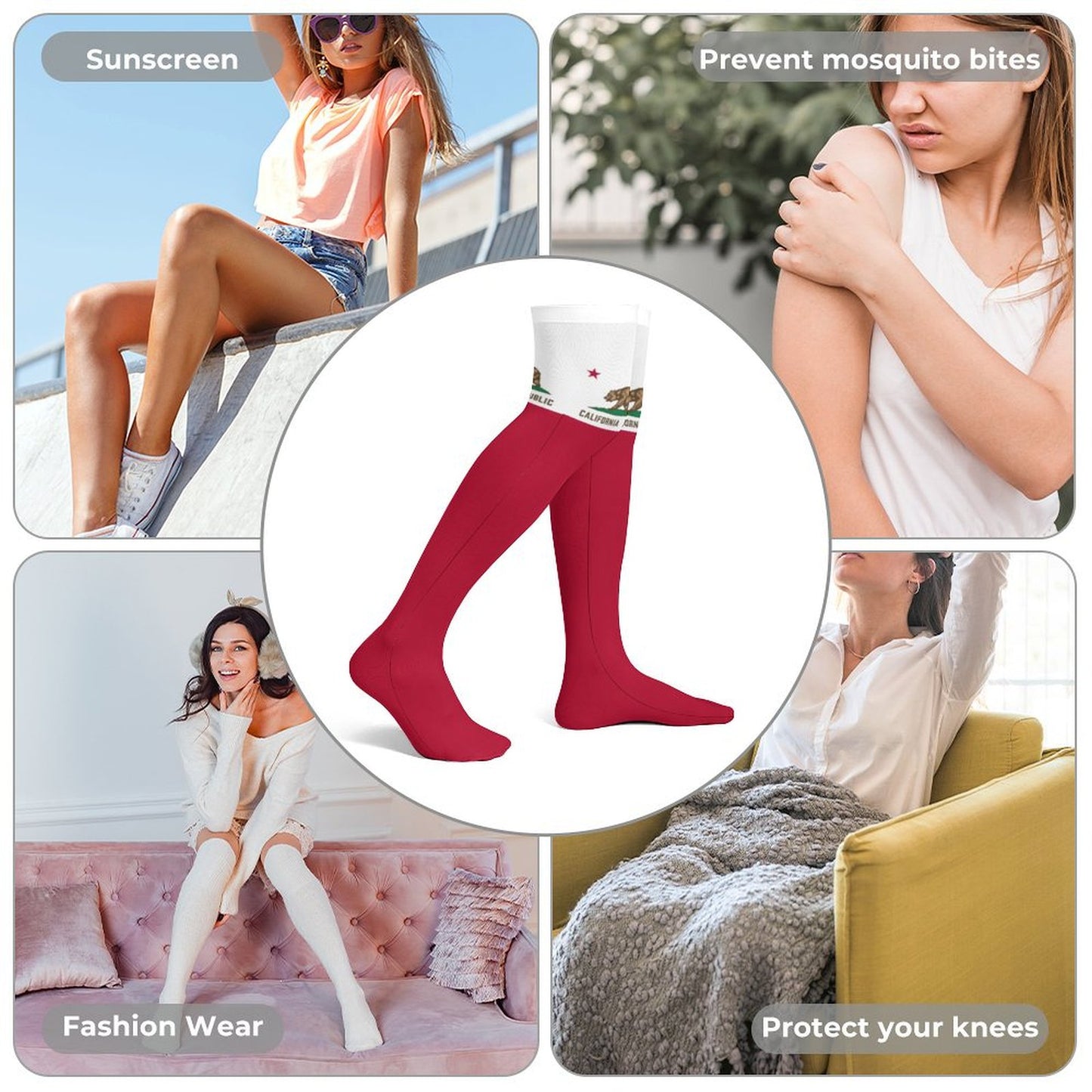 California Flag Trendy Stockings(Long)
