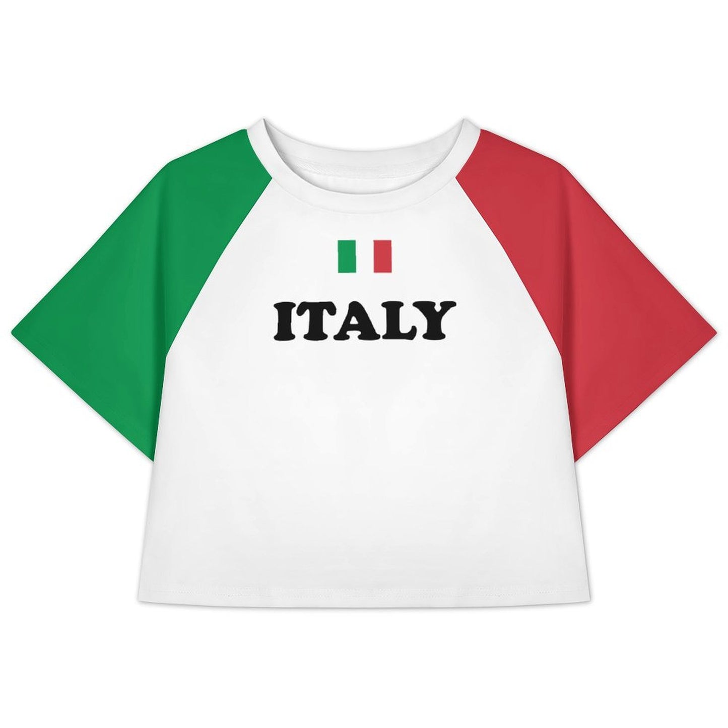 Italy Flag Inspired Women's Cropped Shirt