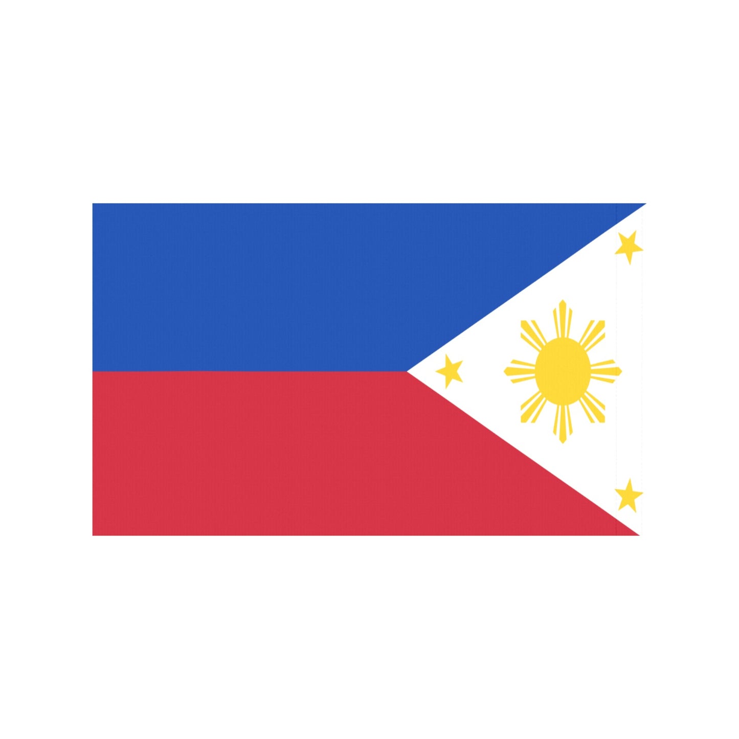 Philippine flag by Luv My Flag, vivid colors displayed.