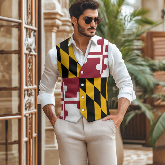 Maryland Flag Suit vest jacket