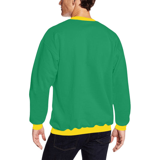 Brazil Flag Inspired Men’s Fuzzy Sweatshirt Made in USA (style-2)