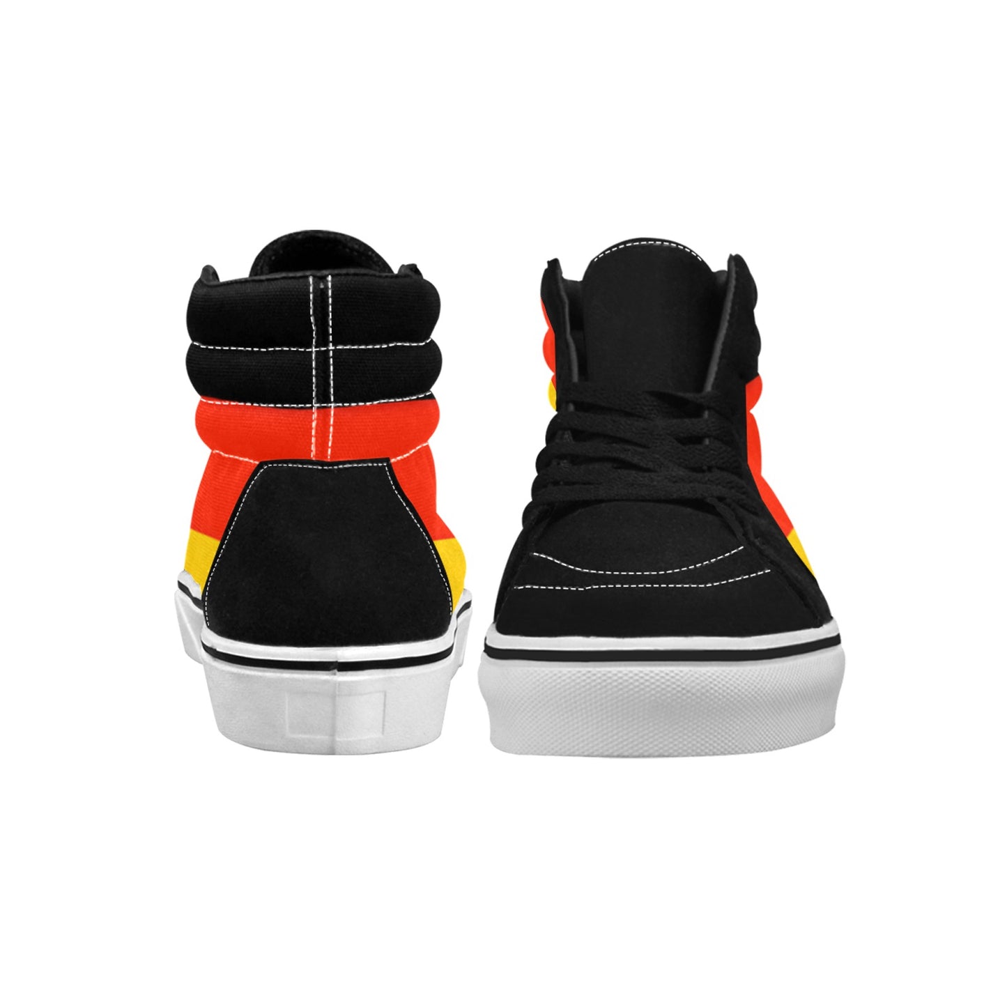 Germany Flag Inspired Men's High Top Canvas Shoes