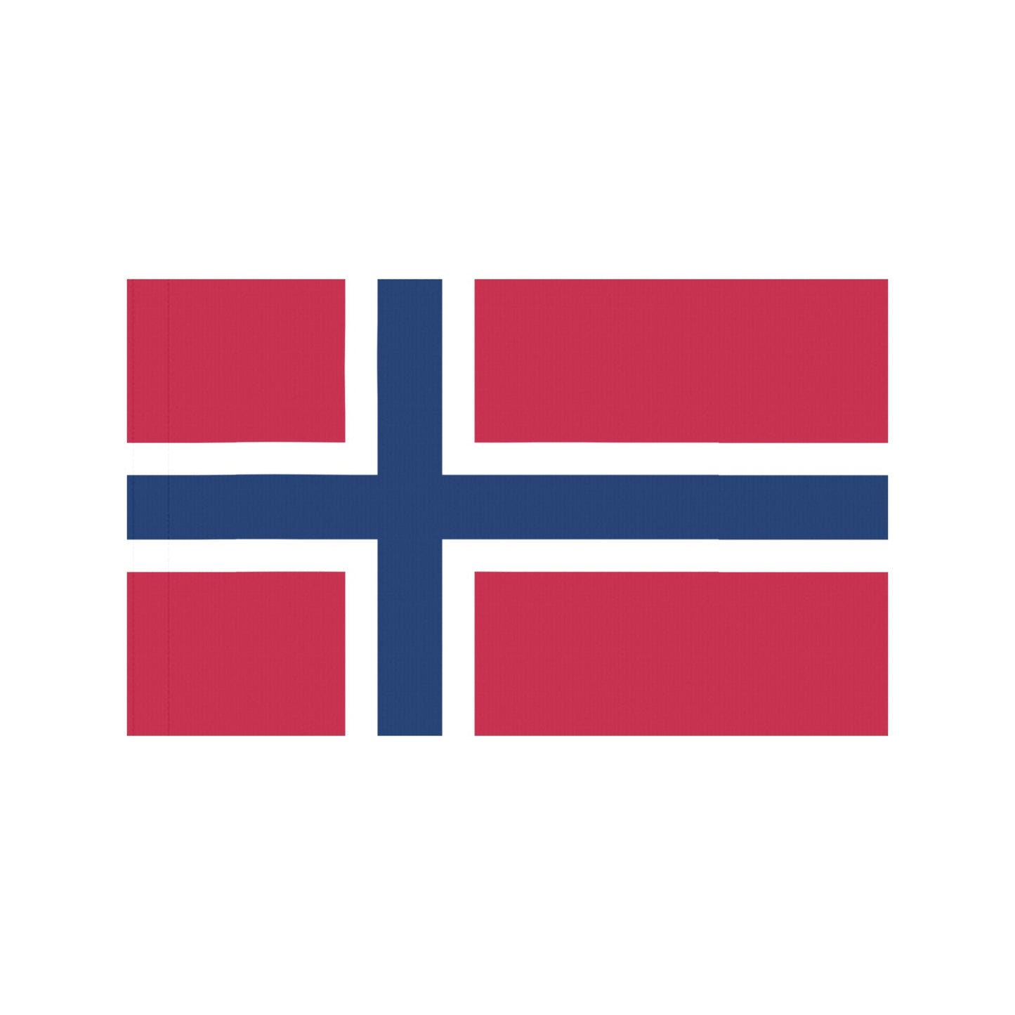 Norwegian flag with blue cross by Luv My Flag.