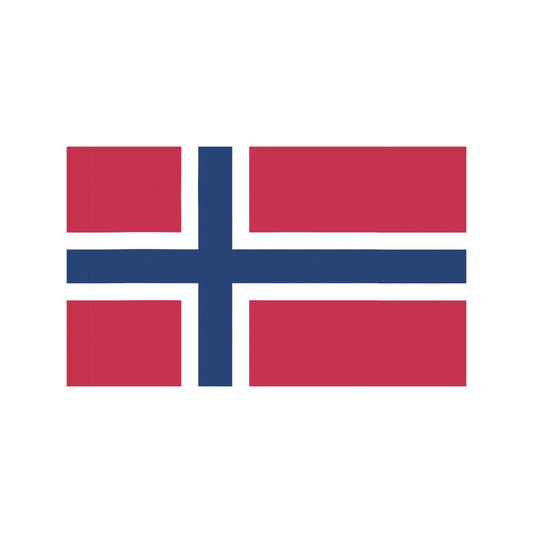 Norwegian flag with blue cross by Luv My Flag.